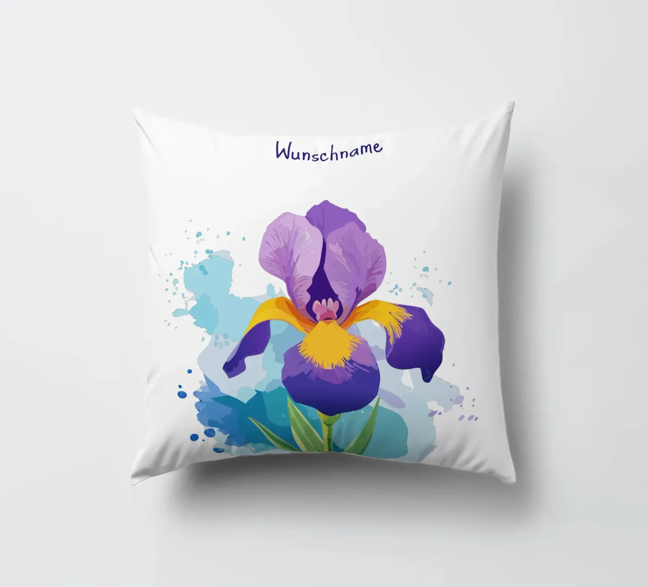Fiore di nascita - Iris di febbraio cuscino da Geburtsblume