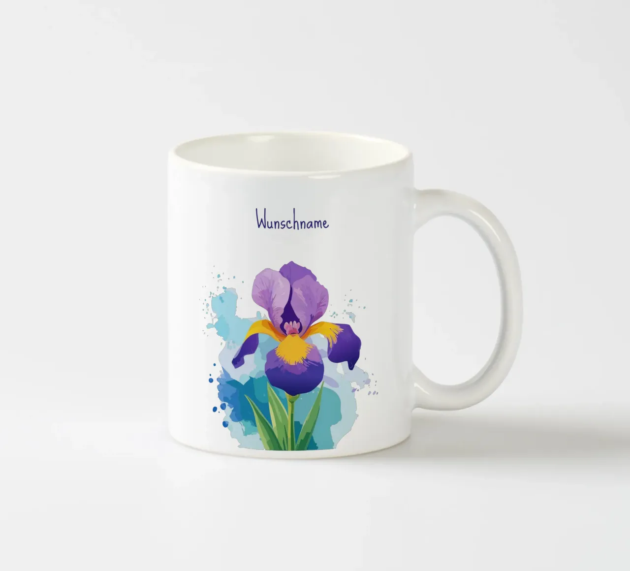 Fiore di nascita - Iris di febbraio tazza in ceramica da Geburtsblume