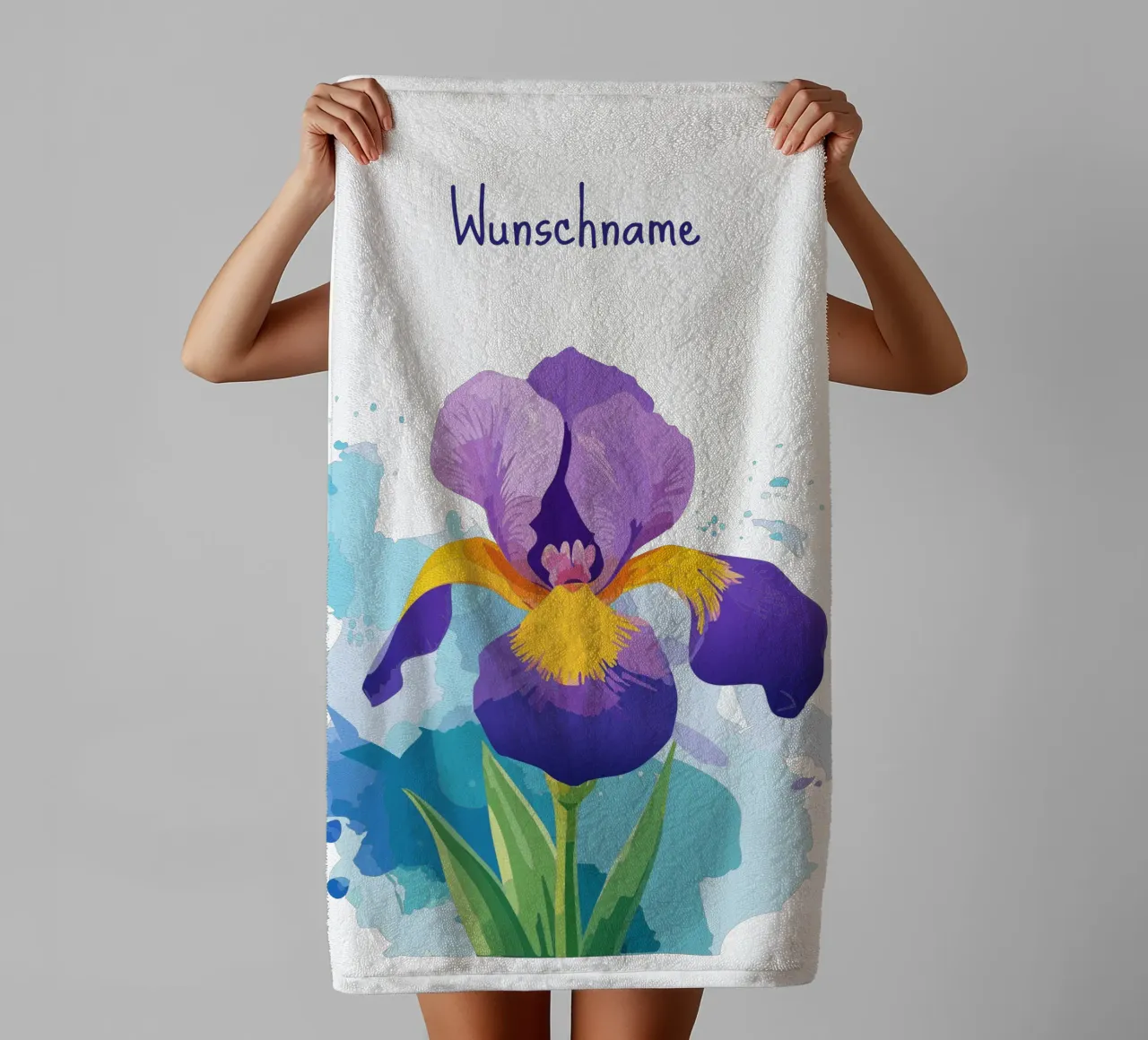 Birth flower - February Iris towel by Geburtsblume