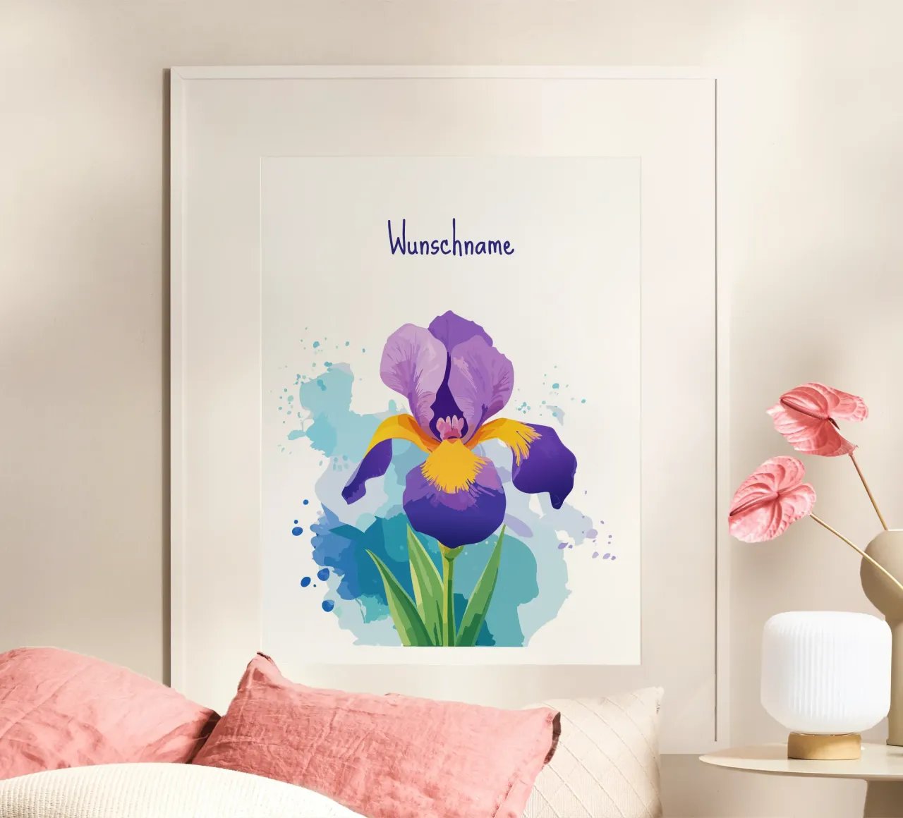 Fiore di nascita - Iris di febbraio carta hahnemühle da Geburtsblume