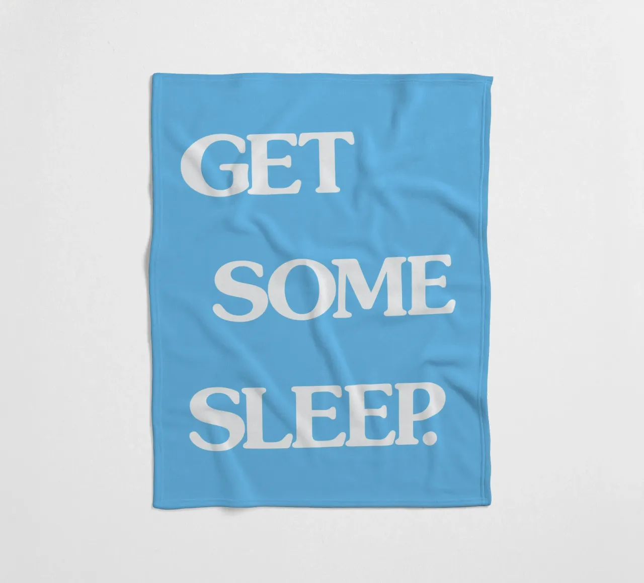 Get Some Sleep Bold Retro New Wave Typography Wall Art fleece blanket by THE MOTIVATED TYPE