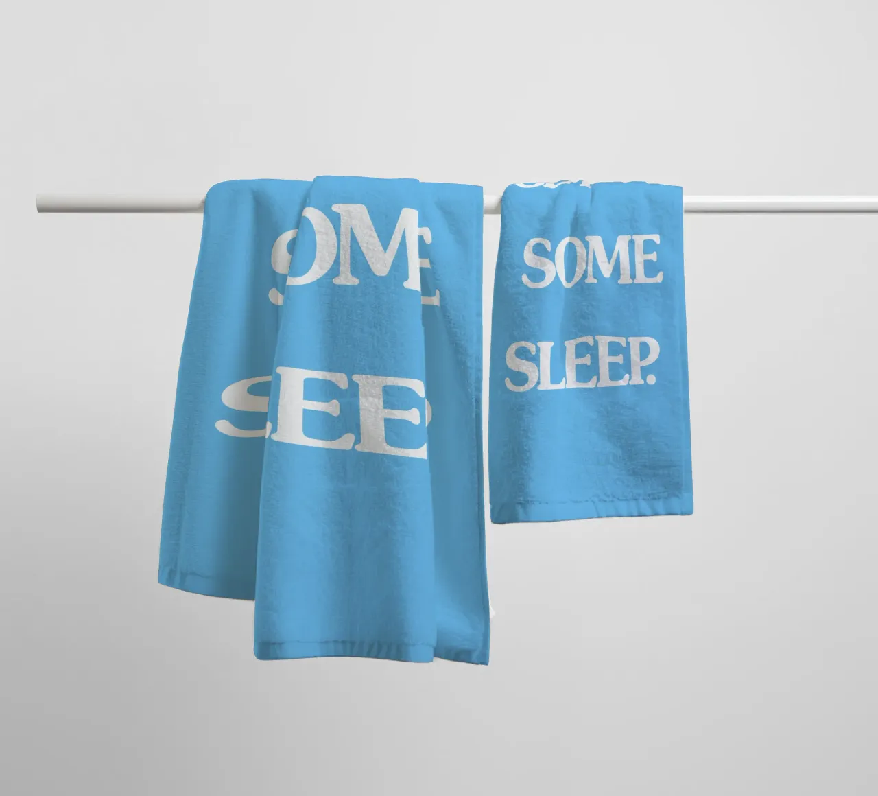 Get Some Sleep Bold Retro New Wave Typography Wall Art towel by THE MOTIVATED TYPE