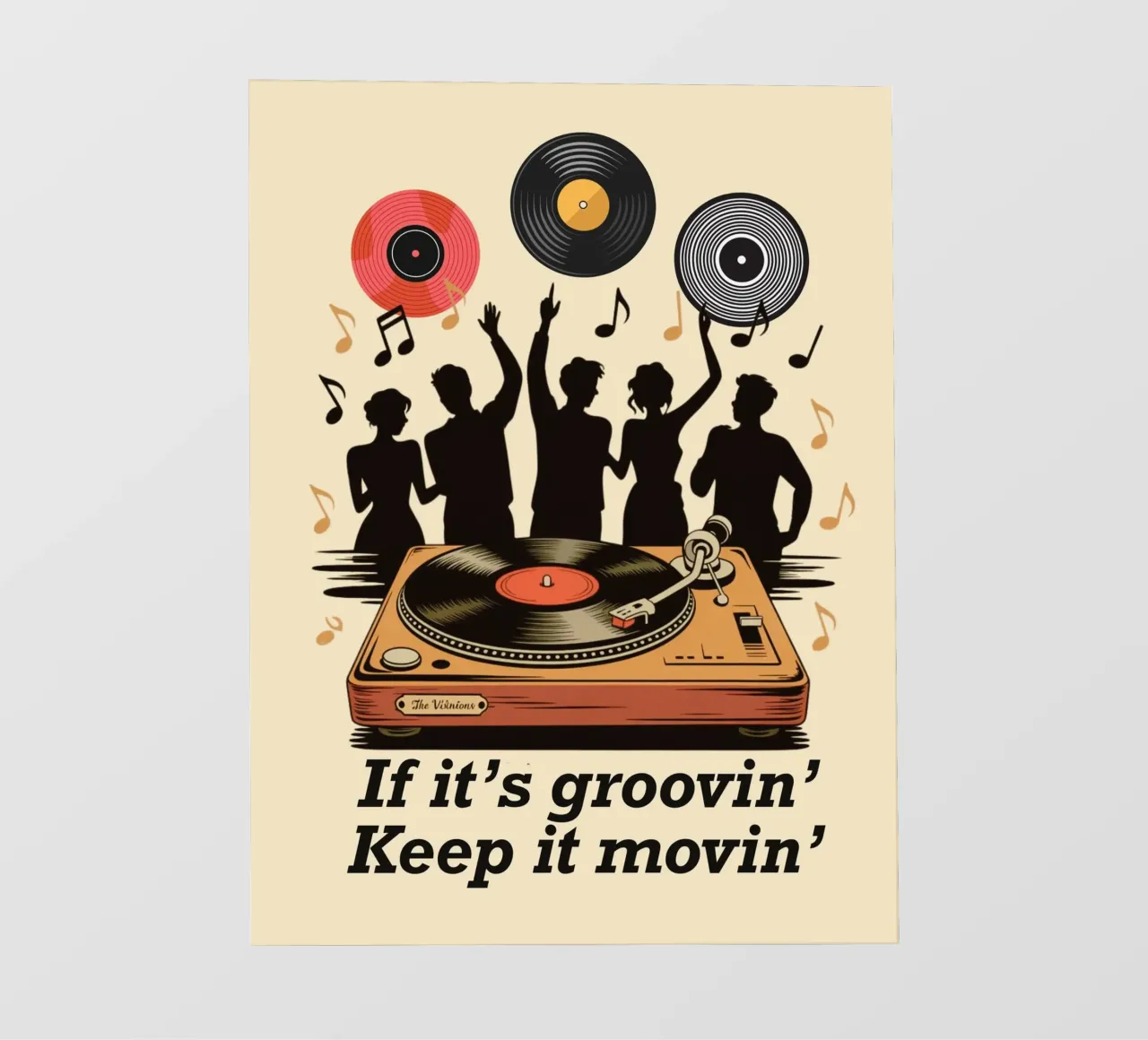 Se è groovin, keep it movin telo in pvc da Taika Tori Art