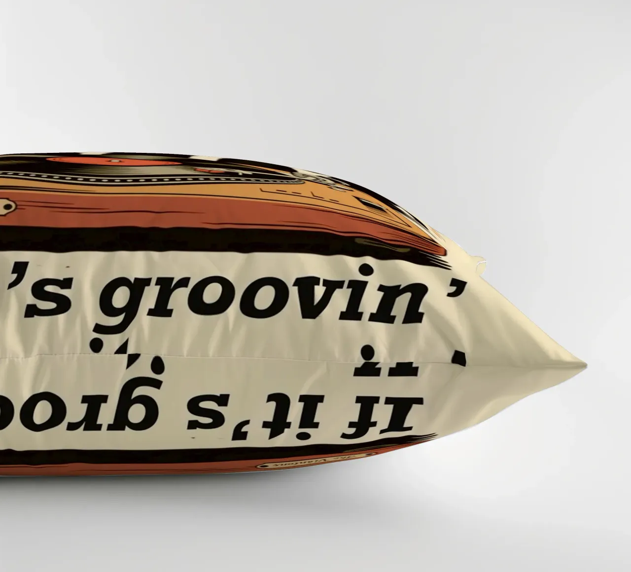 If it’s groovin, keep it movin decorative cushion by Taika Tori Art