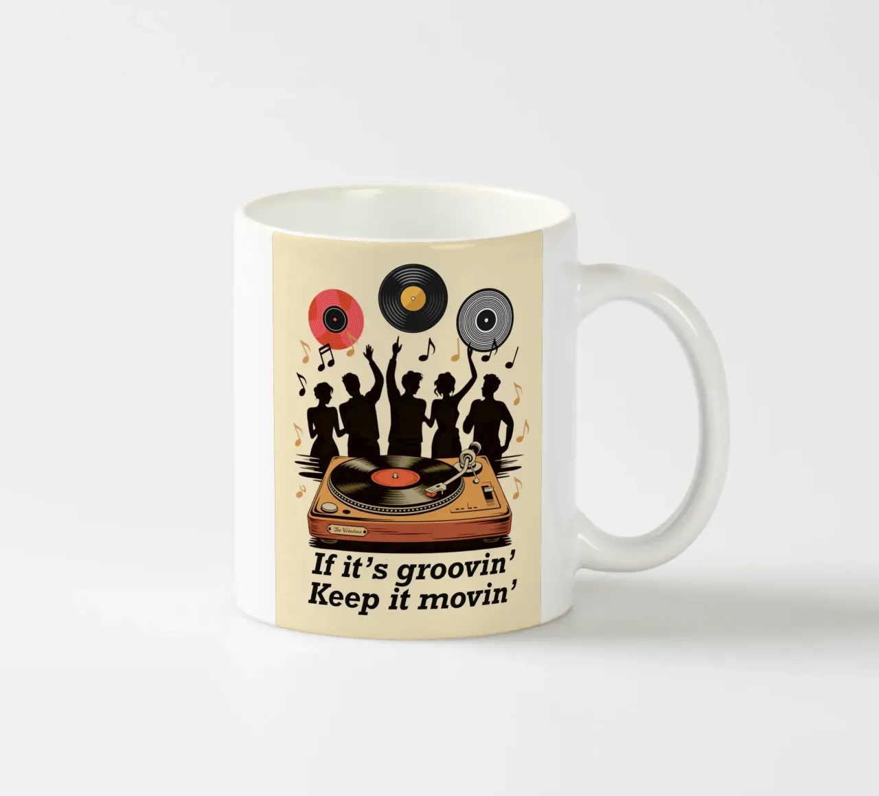 Se è groovin, keep it movin tazza in ceramica da Taika Tori Art