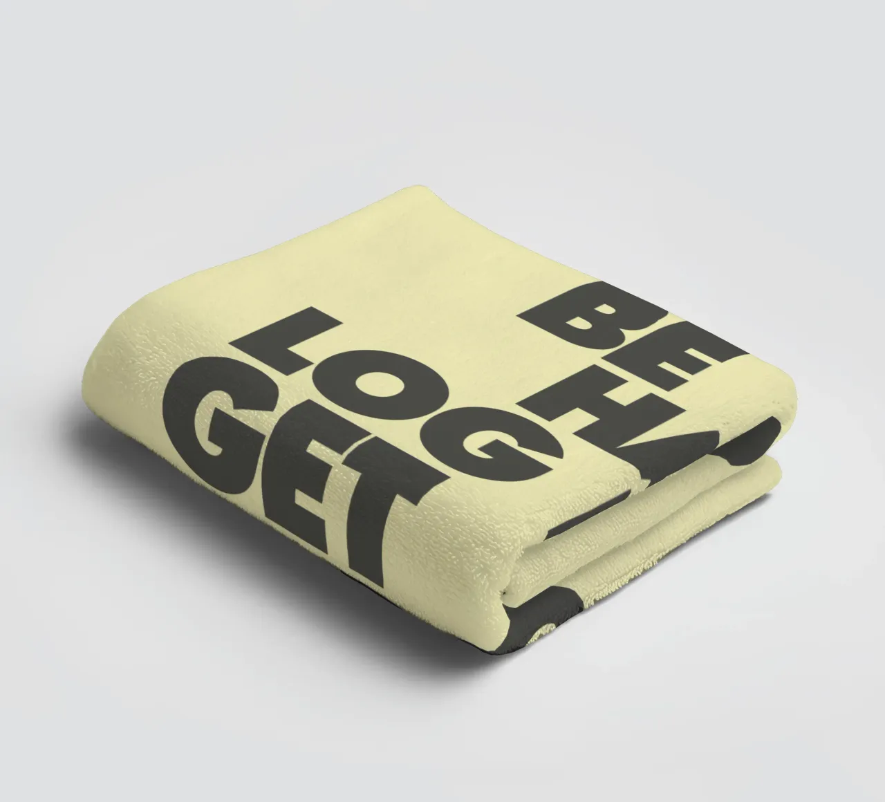 Log Out Be Happy Log In Get Bored Funny Bold Digital Detox towel by THE MOTIVATED TYPE