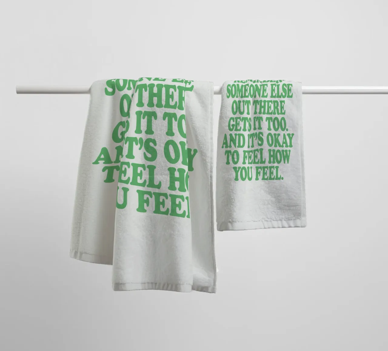 Someone Else Out There Gets it Too Mental Health Print towel by THE MOTIVATED TYPE