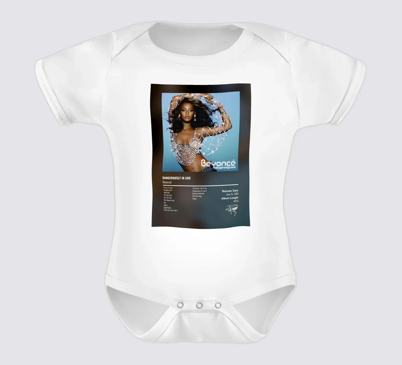 Dangerously in Love By Beyoncé short-sleeve baby romper by DGUnder