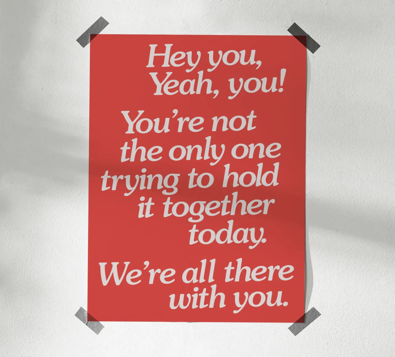 Hold it Together Today Emotional Supportive Message hahnemühle by THE MOTIVATED TYPE