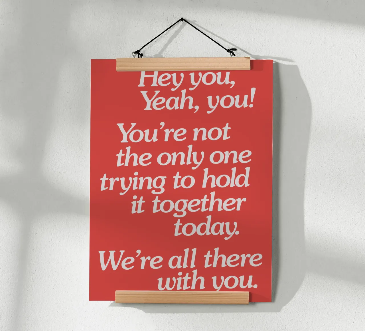 Hold it Together Today Emotional Supportive Message hahnemühle by THE MOTIVATED TYPE