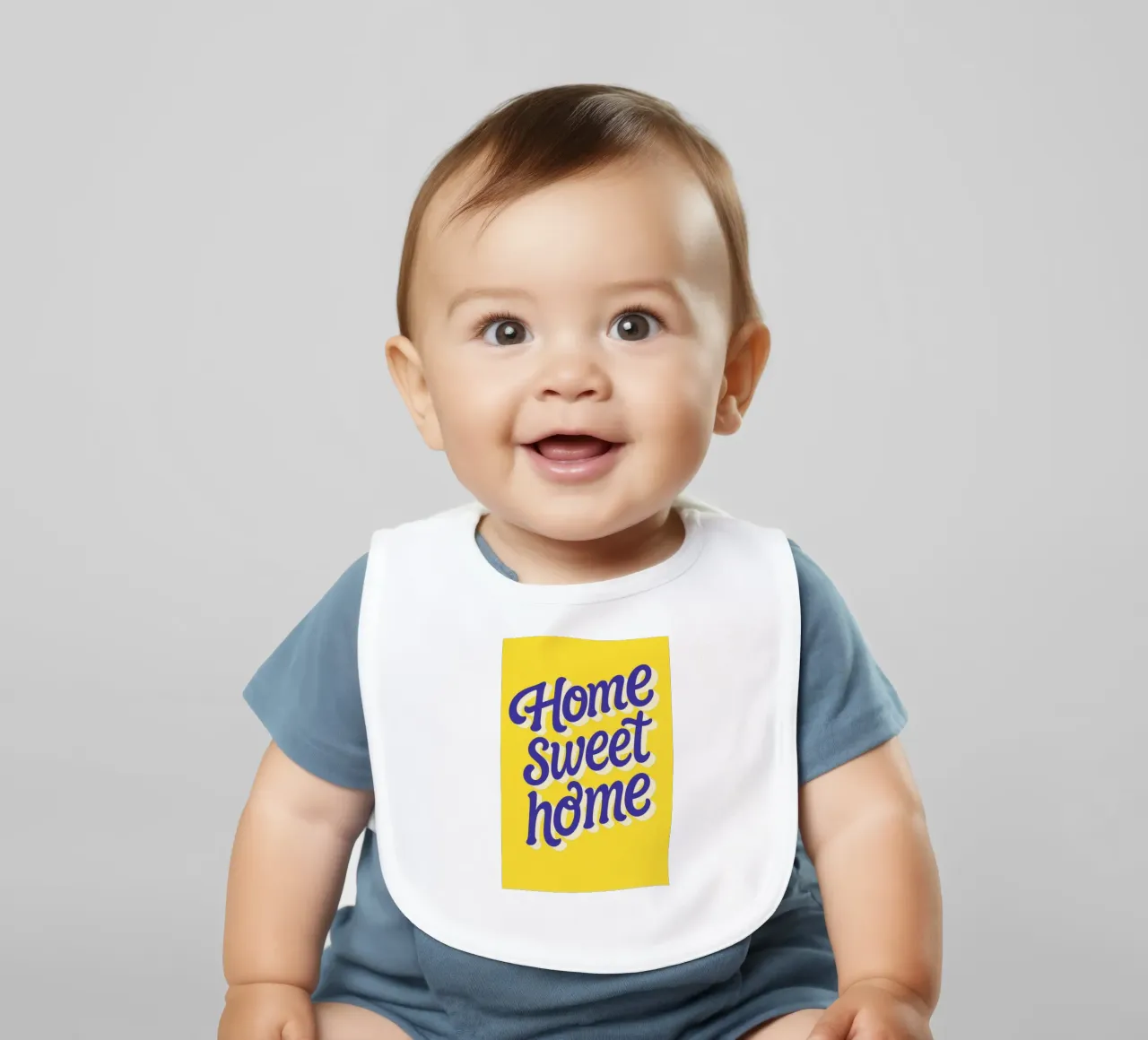 The best place to be is at home baby bib by QuooodZ by MooodzArt