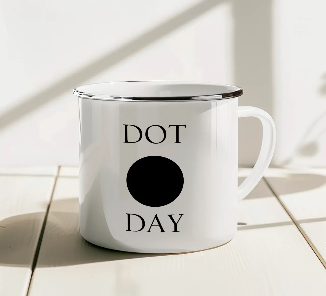 Dot Day Design minimalista e divertente tazza in smalto da sillyindustries