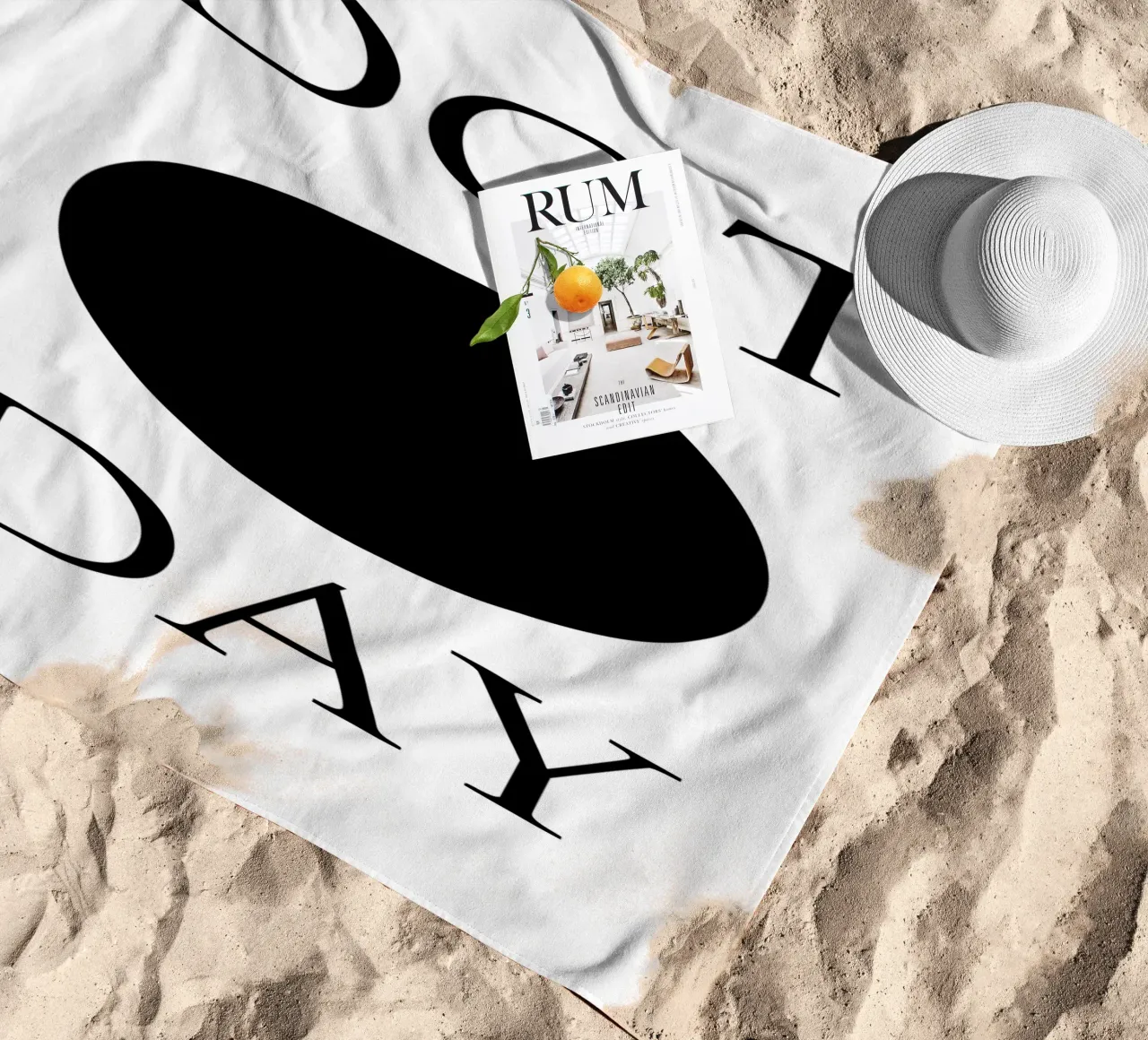 Dot Day Design minimalista e divertente telo mare da sillyindustries