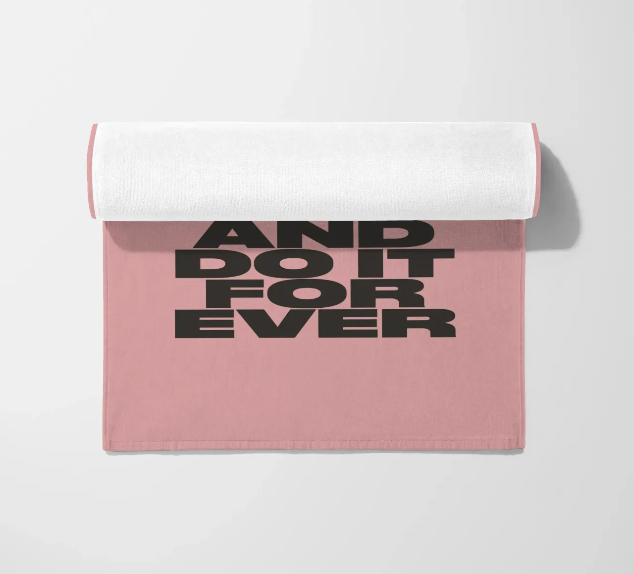 Find Something You Like and Do It Forever Typography Print beach towel by THE MOTIVATED TYPE
