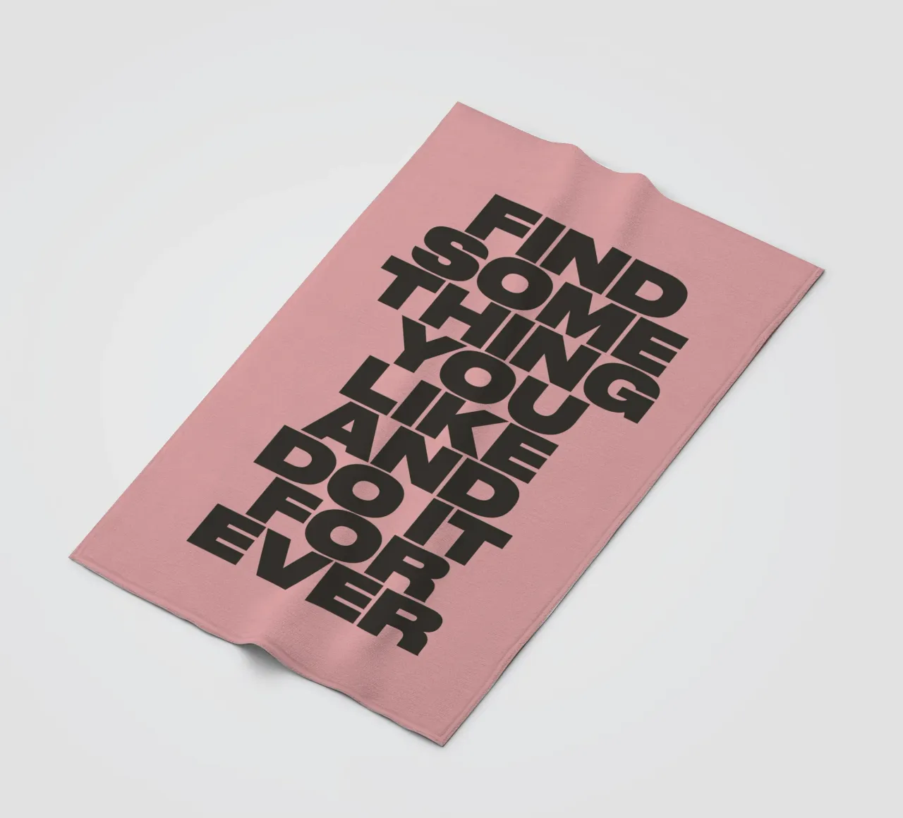Find Something You Like and Do It Forever Typography Print fleece blanket by THE MOTIVATED TYPE
