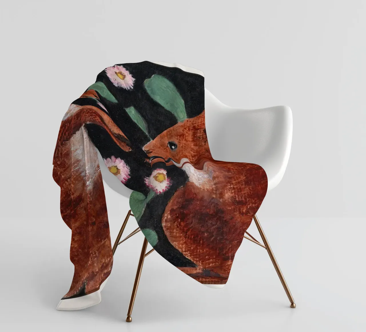 Two Hares coperta in pile da vintageshop
