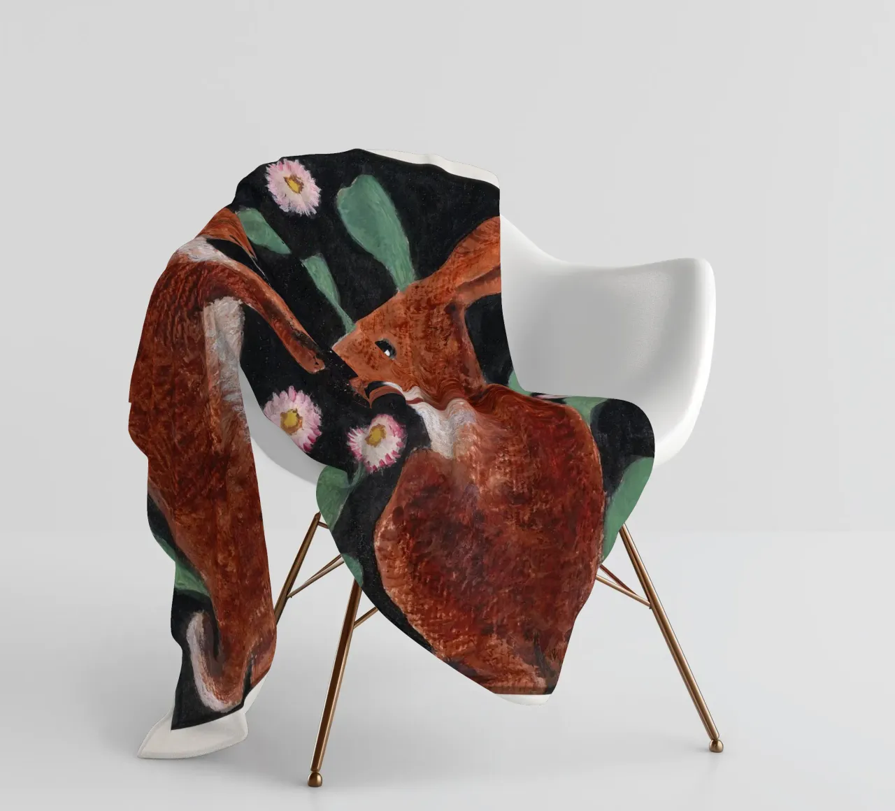 Two Hares coperta in pile da vintageshop