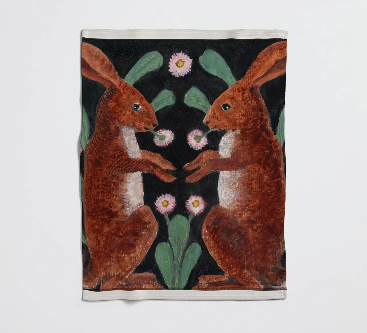 Two Hares coperta in pile da vintageshop