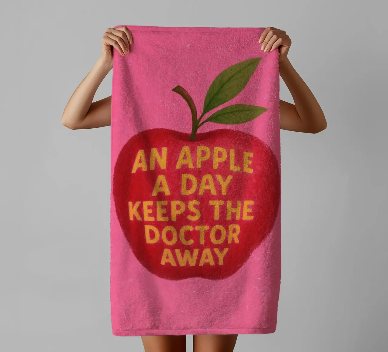 Een appel per dag badhanddoek van Attaboy Dsgn