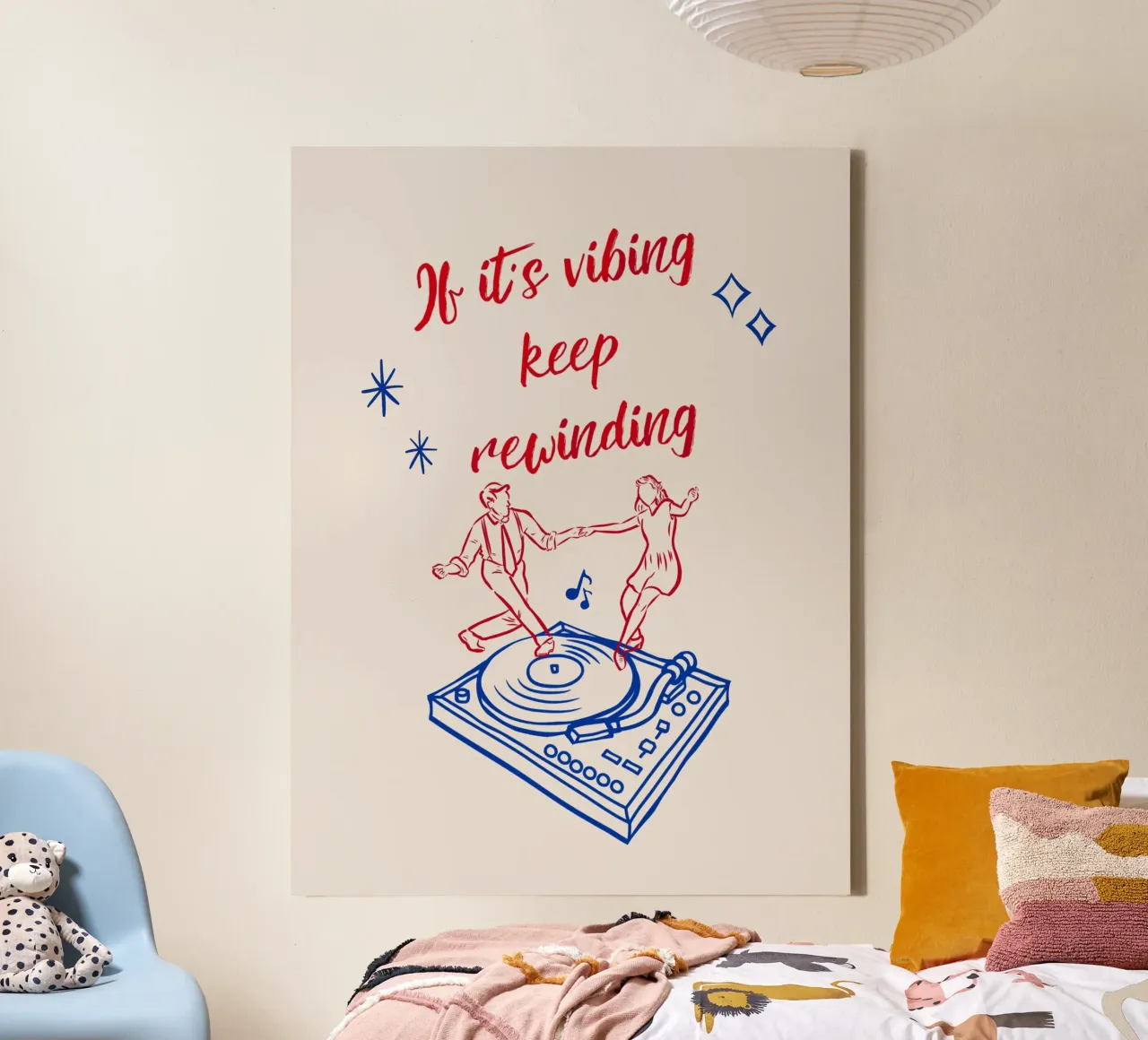 If it’s vibing, keep rewinding canvas by Taika Tori Art