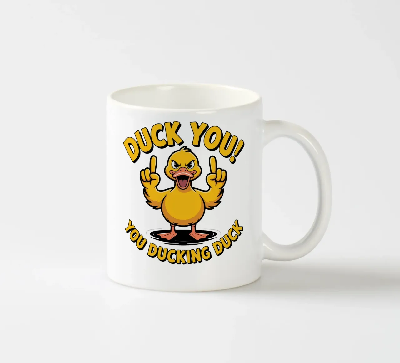 Duck You! You ducking duck tazza in ceramica da edsonramosart