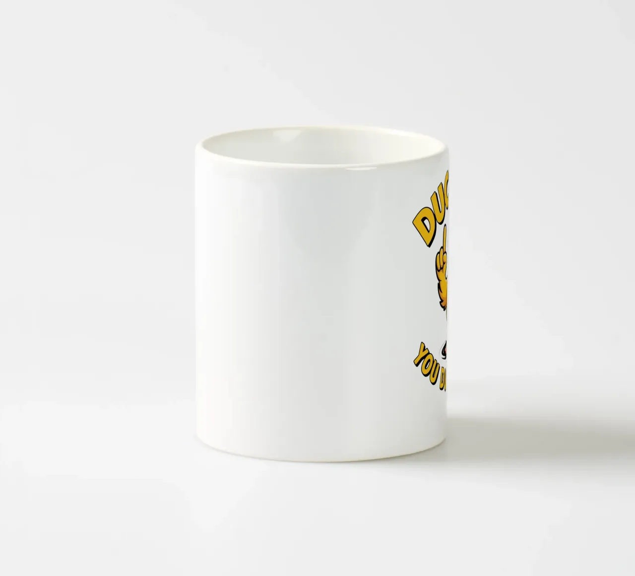Duck You! You ducking duck tazza in ceramica da edsonramosart