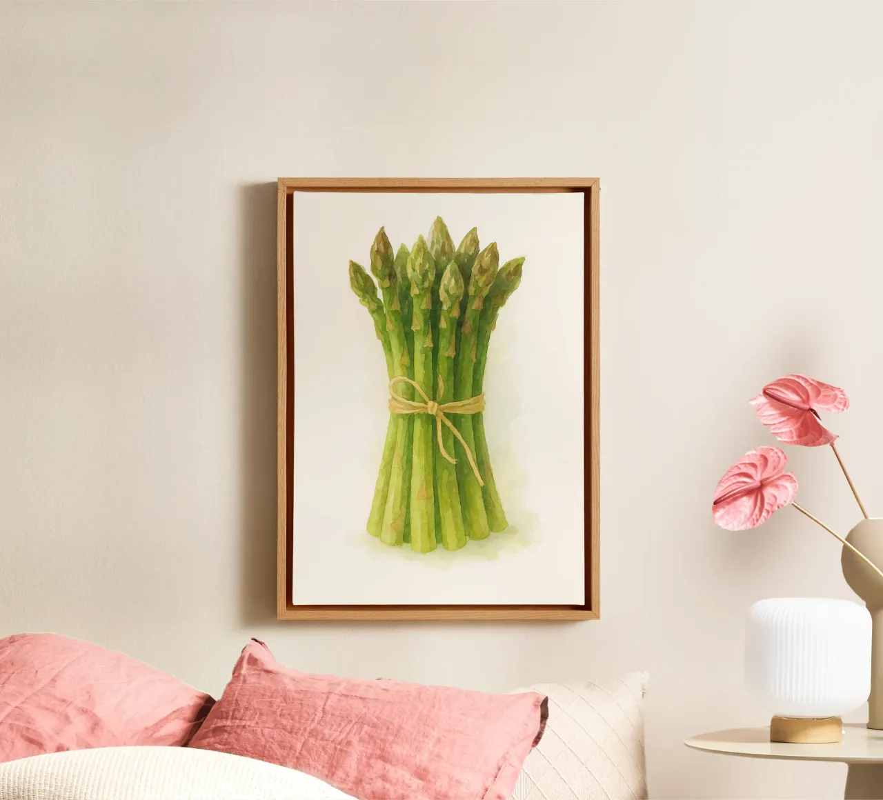 Asparagus Bundle tela con Cornice a cassetta da Attaboy Dsgn