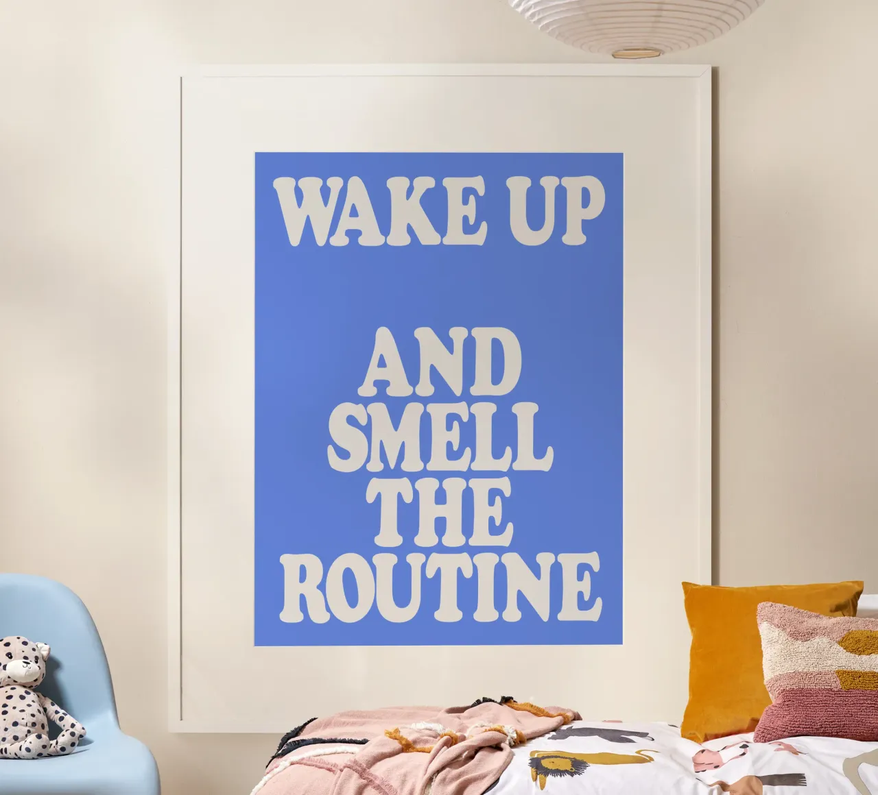 Wake Up and Smell the Routine Witty Morning Typography Print hahnemühle by THE MOTIVATED TYPE