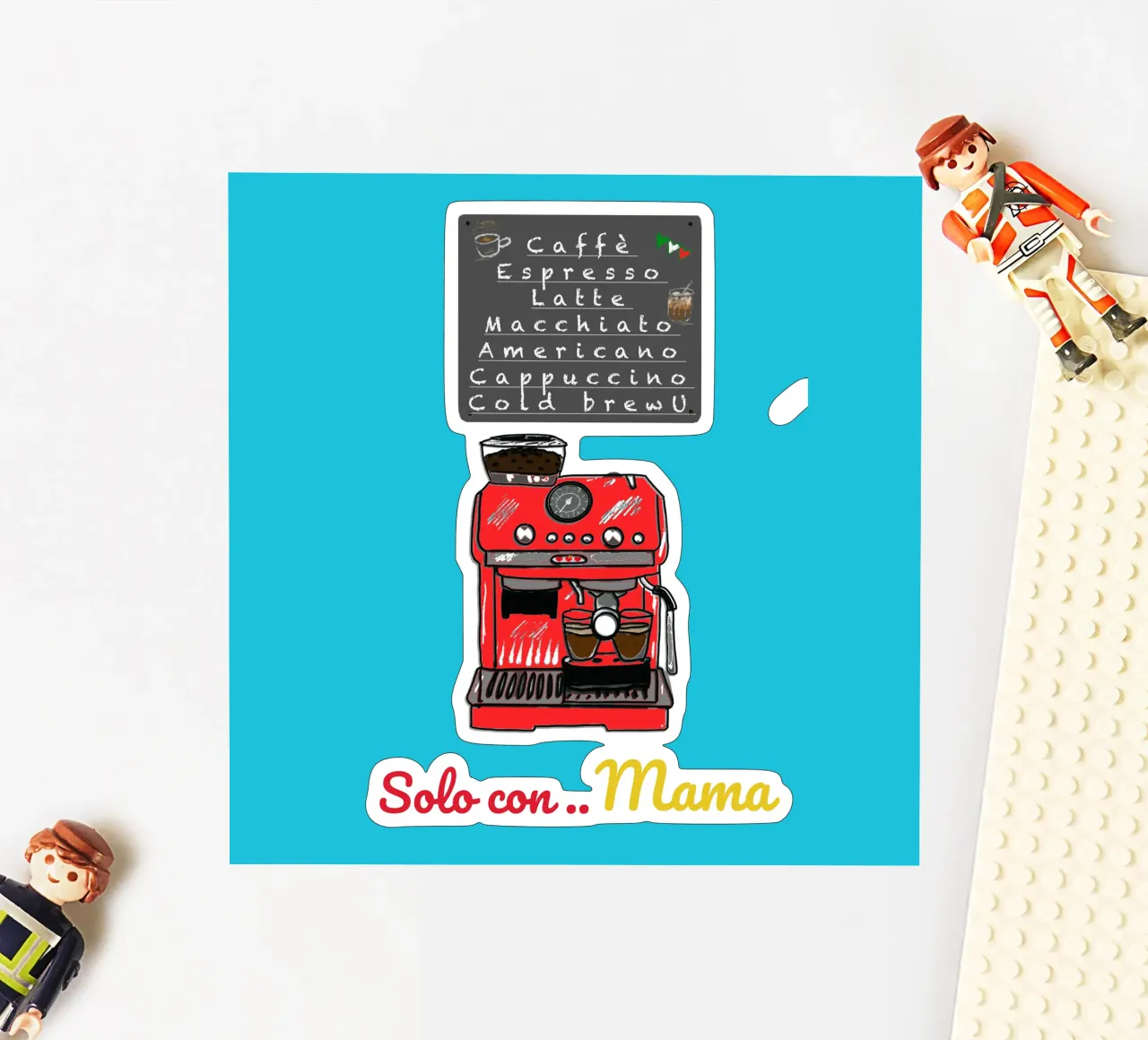 Café solo con .... personalise even coffee lovers sticker by Nica Colorie