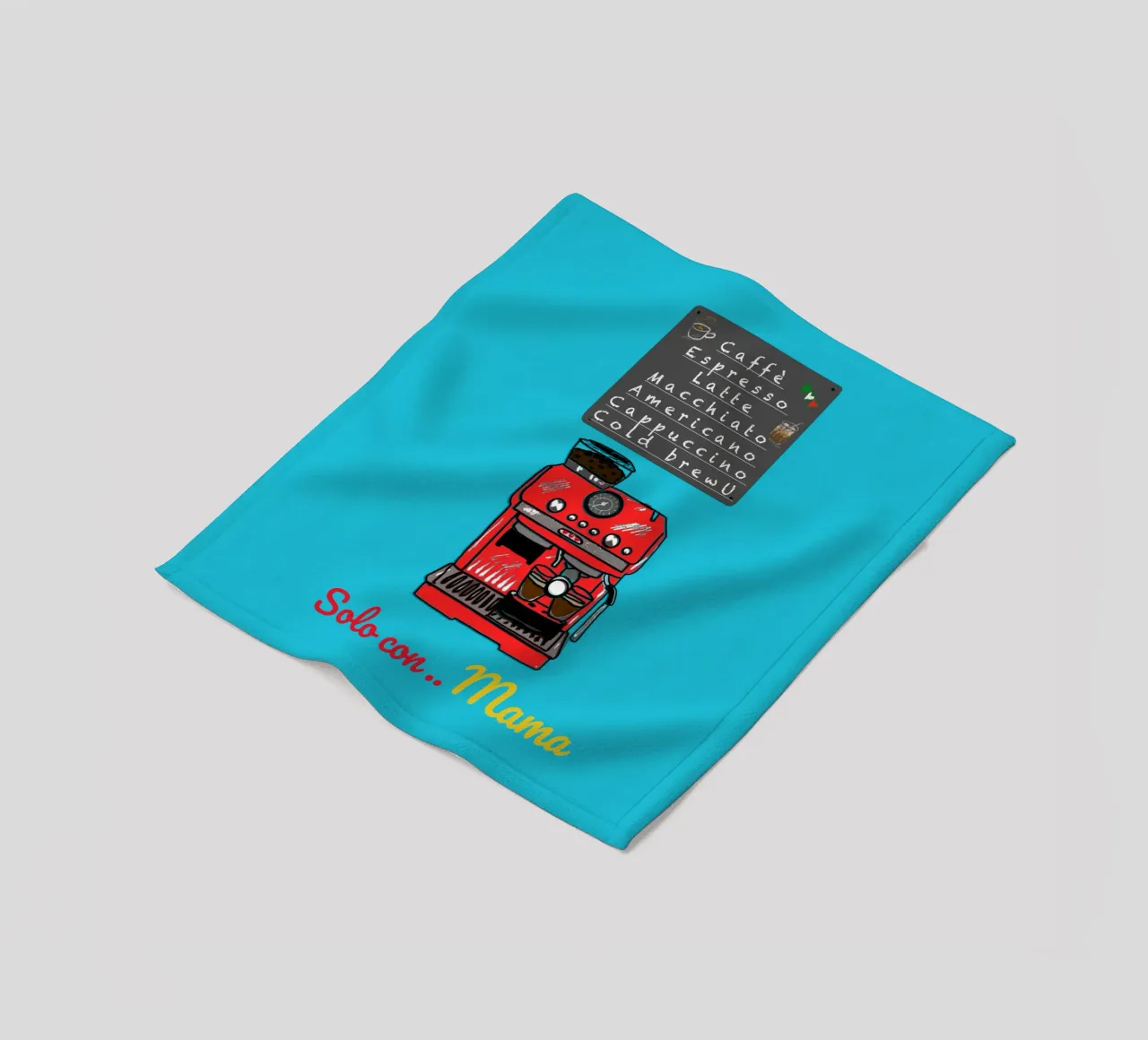 Café solo con .... personalise even coffee lovers fleece blanket by Nica Colorie