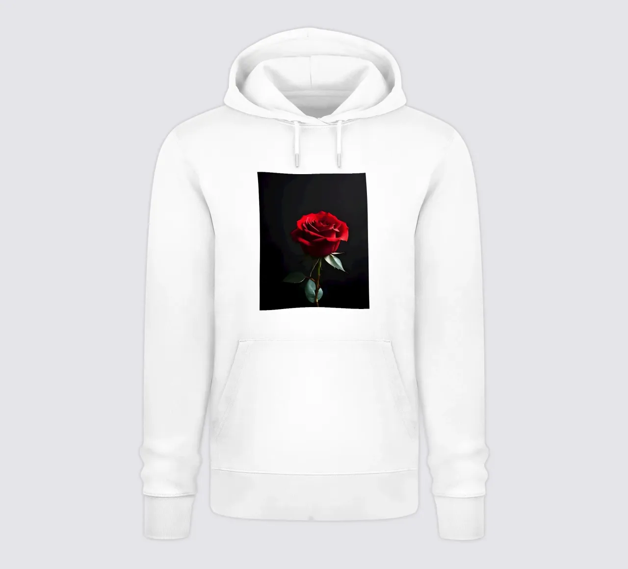 Rosa rossa felpa con cappuccio da luxi&lace