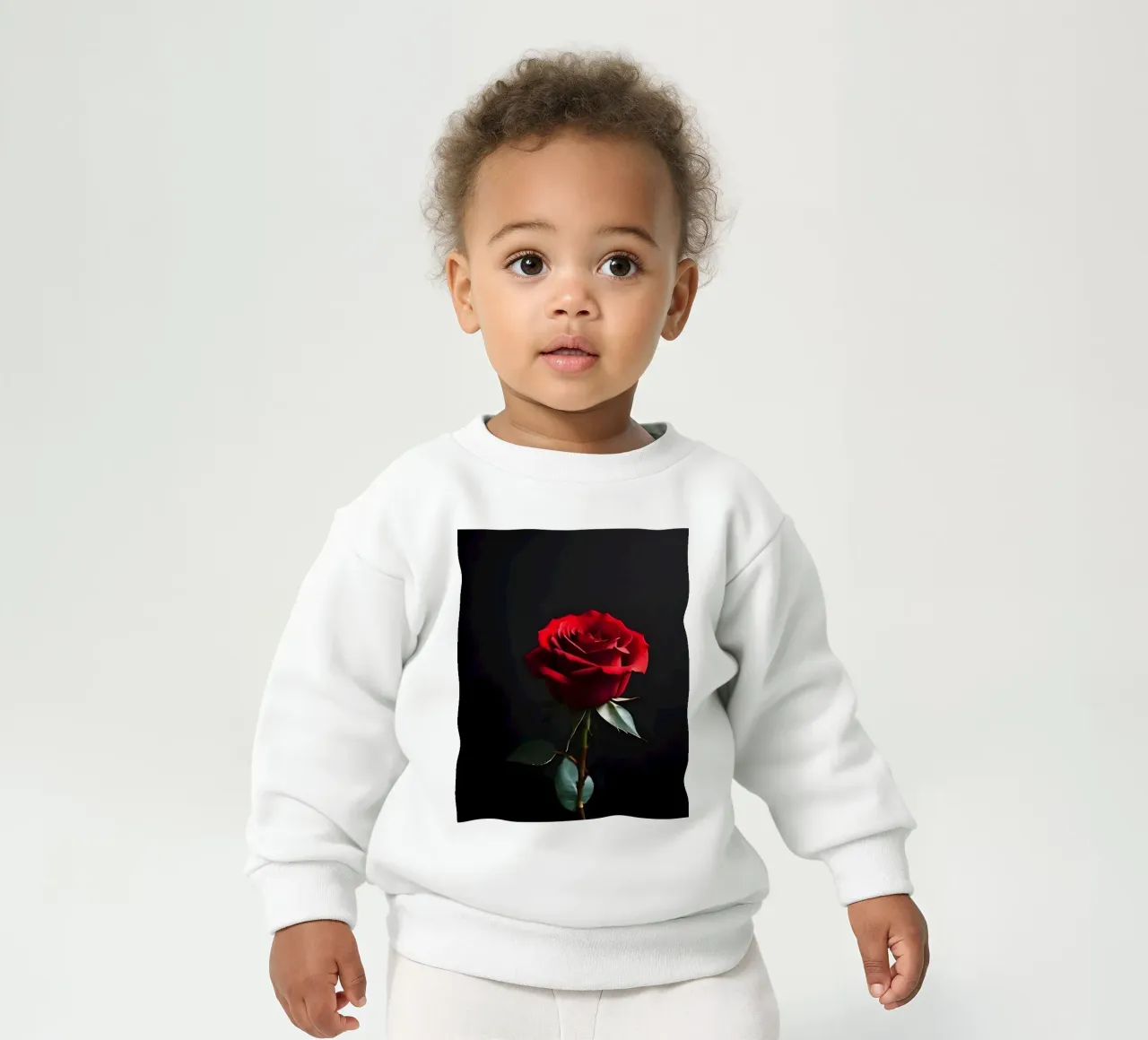 Rosa rossa felpa neonato da luxi&lace
