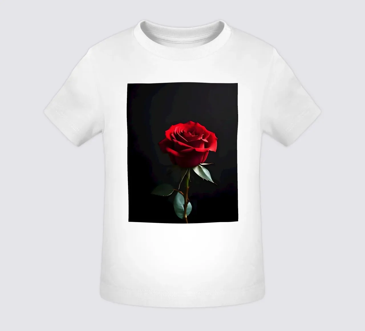 Rode roos baby t-shirt van luxi&lace