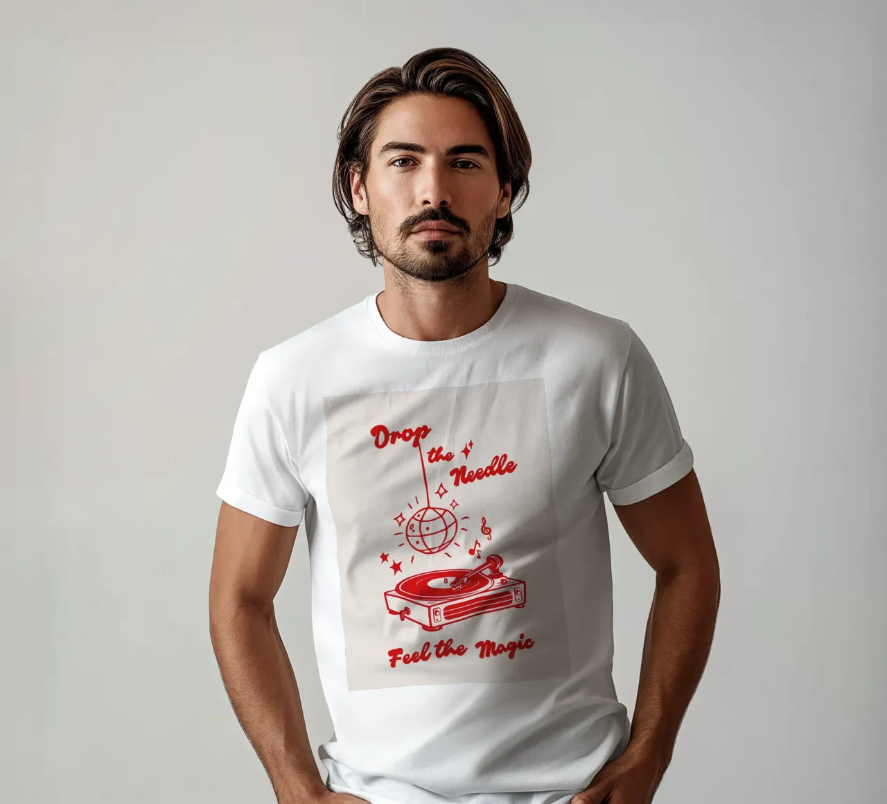 Laissez tomber l'aiguille, sentez la magie t-shirt de Taika Tori Art