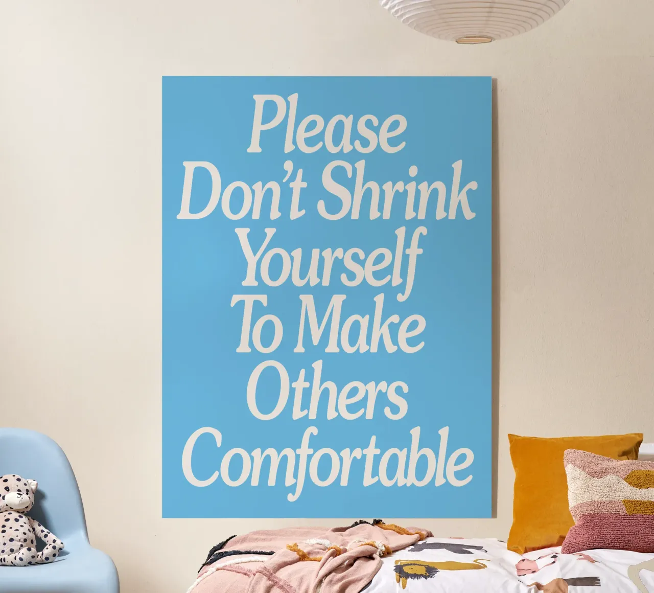 Por favor, no te encojas para que los demás se sientan cómodos metacrilato de THE MOTIVATED TYPE