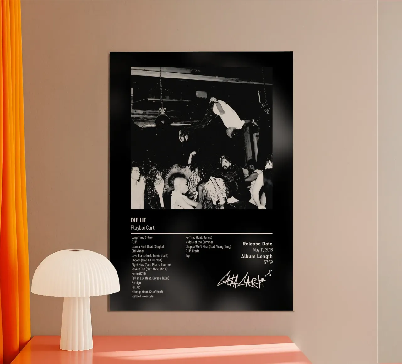 Die Lit By Playboi Carti poster con telaio in plastica da DGUnder