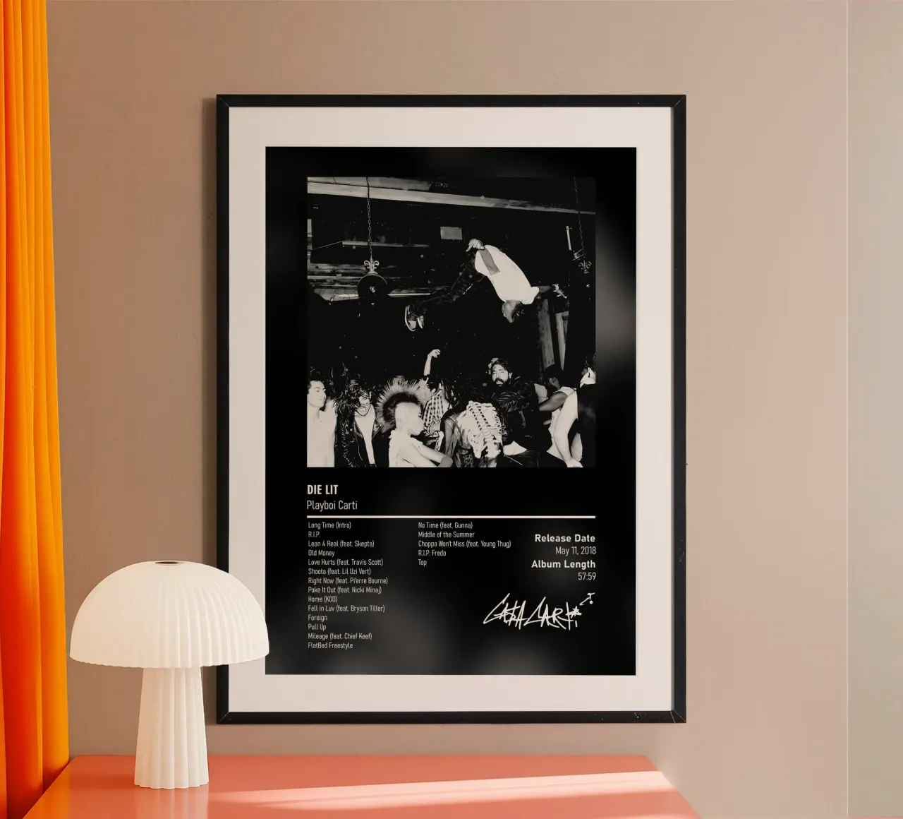 Die Lit By Playboi Carti poster con telaio in plastica da DGUnder