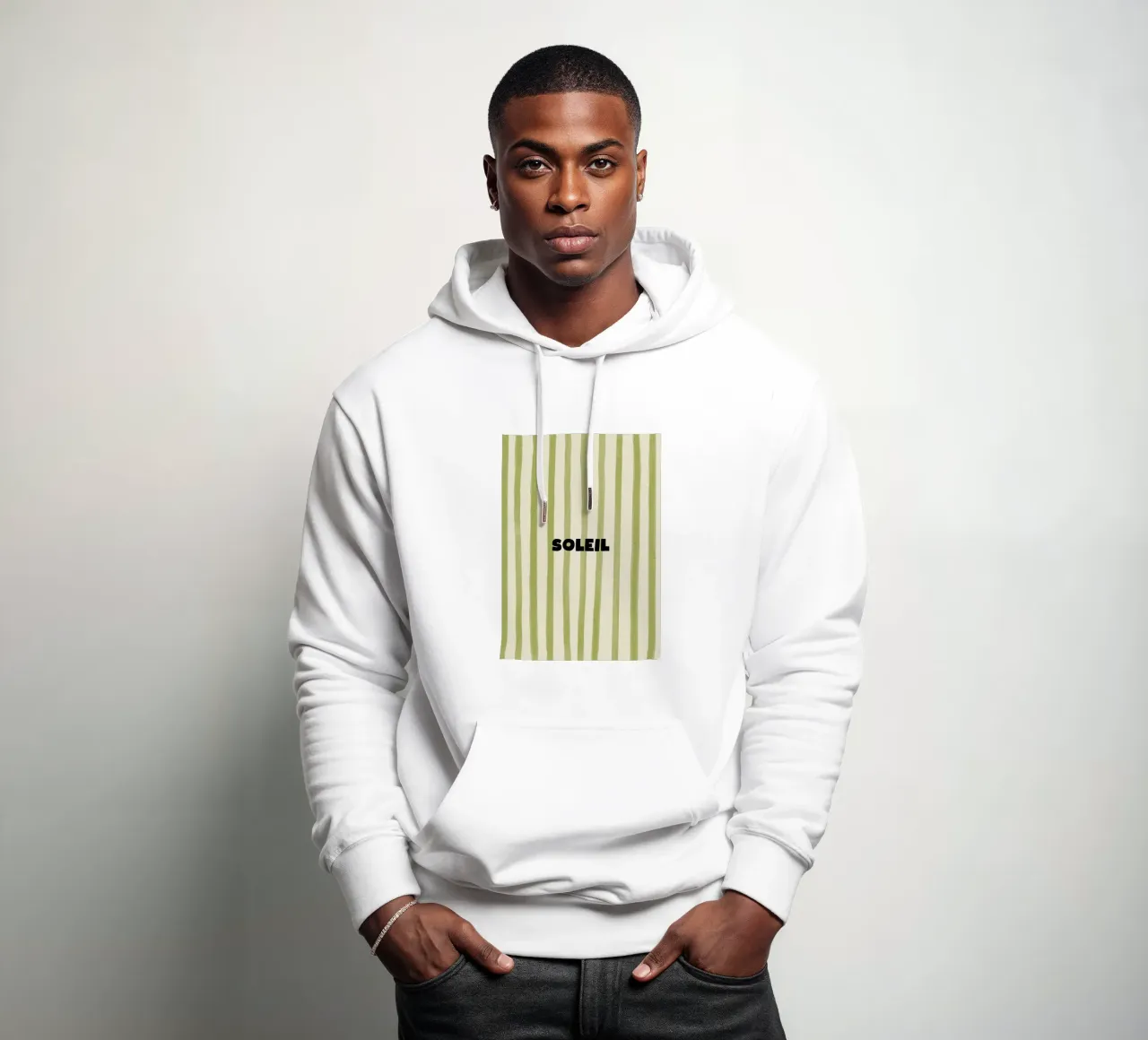 Soleil Typography felpa con cappuccio da Attaboy Dsgn