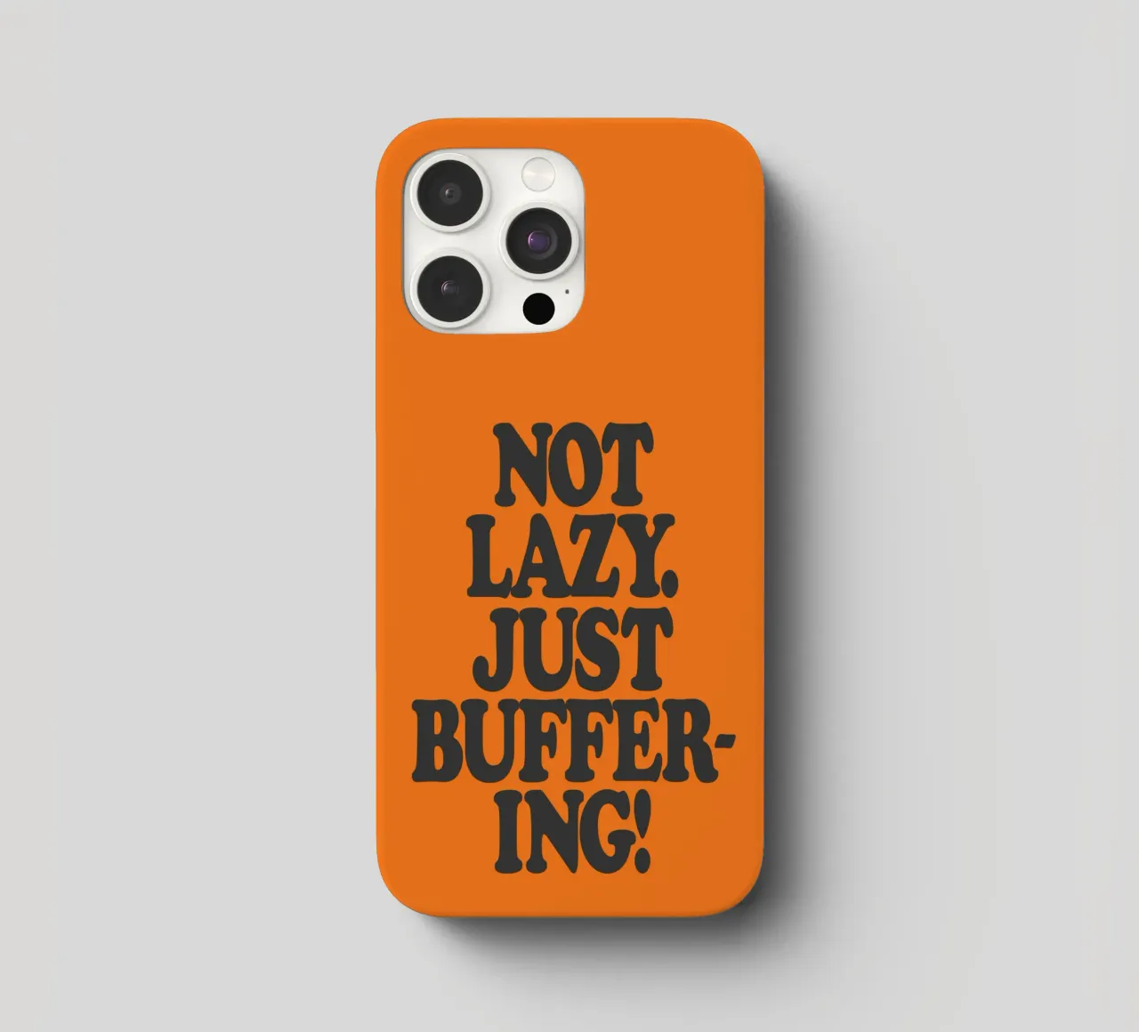 Not Lazy Just Buffering Funny ADHD Friendly Print iphone case by THE MOTIVATED TYPE