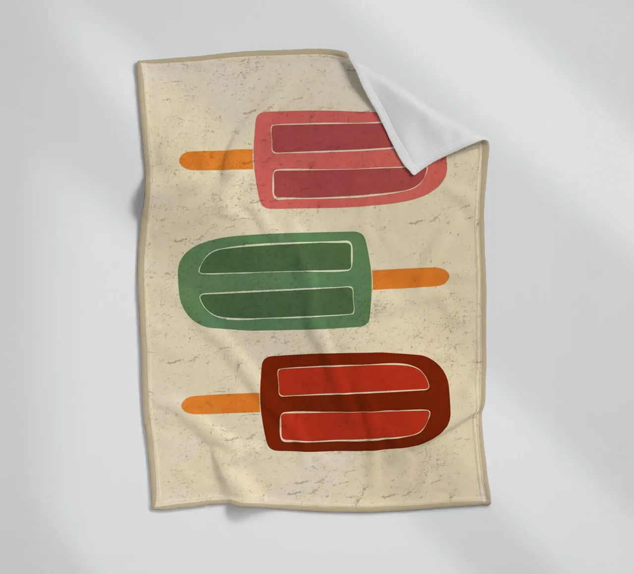 Color Popsicle fleece blanket by E Cannon