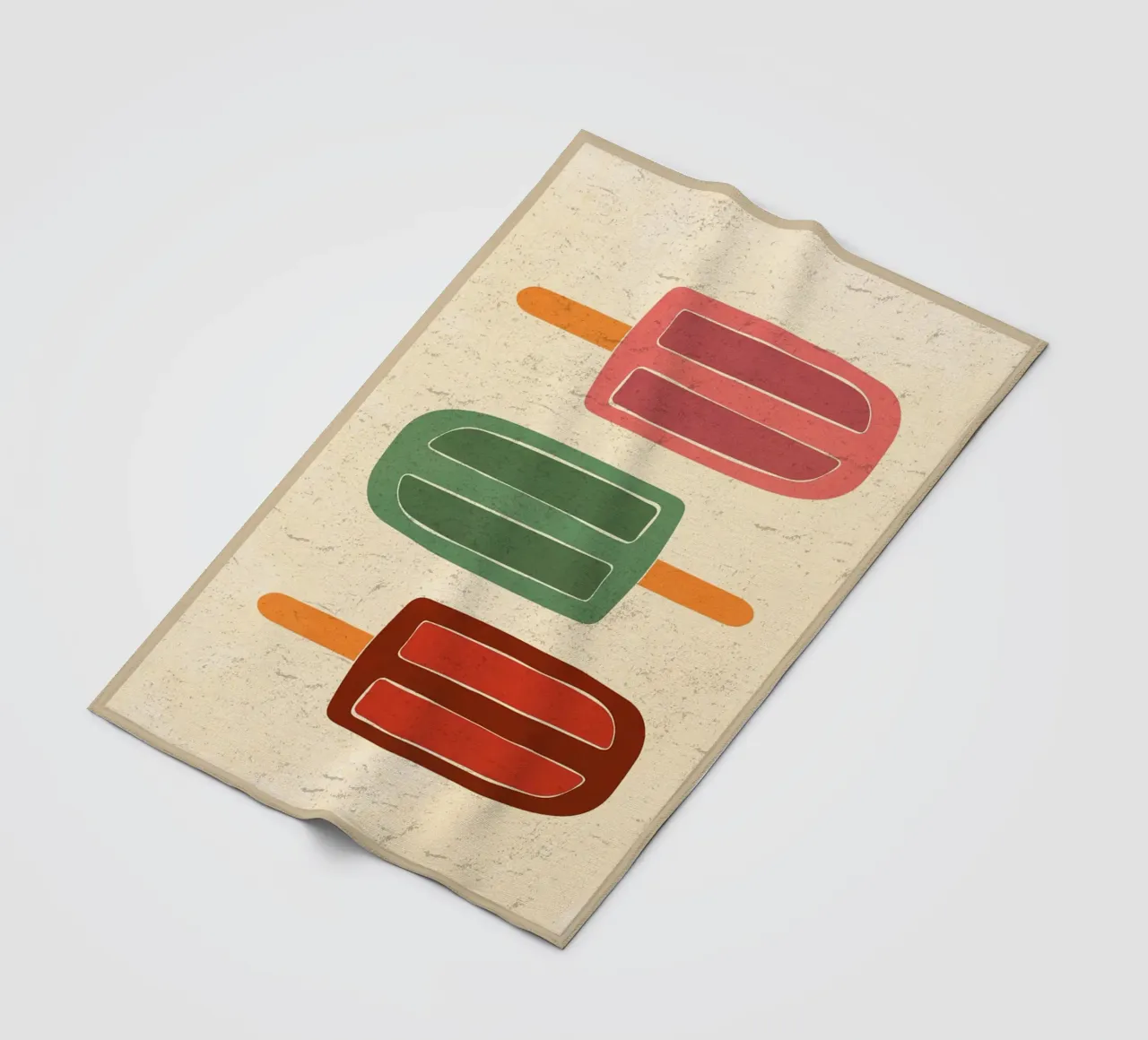 Color Popsicle fleece blanket by E Cannon