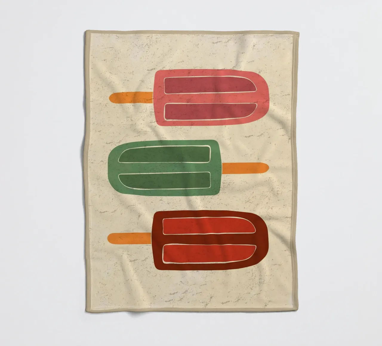 Color Popsicle fleece blanket by E Cannon