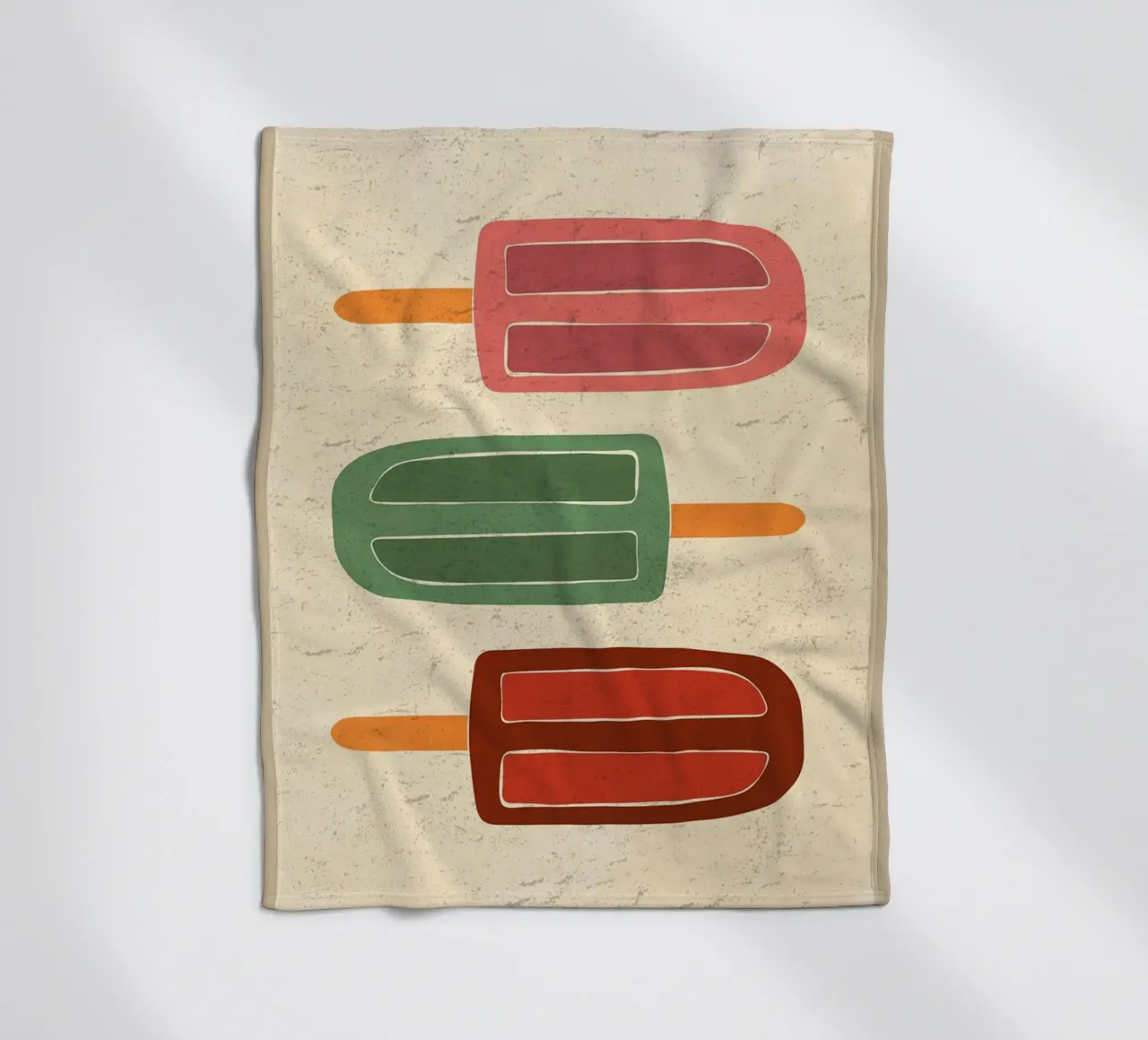Color Popsicle fleece blanket by E Cannon