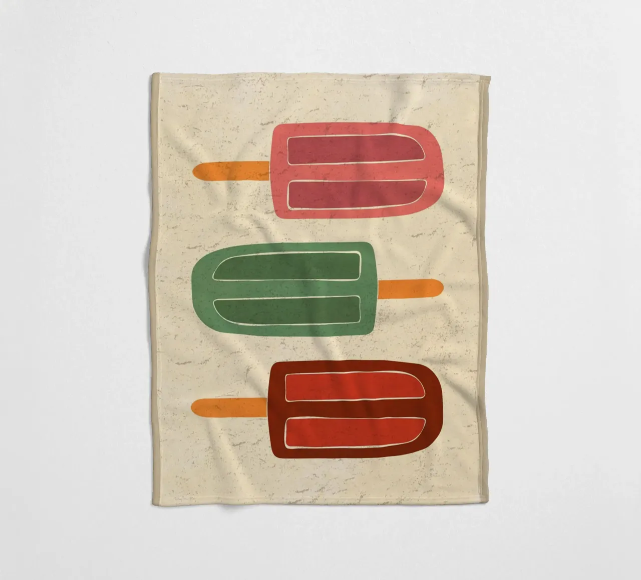 Color Popsicle fleece blanket by E Cannon