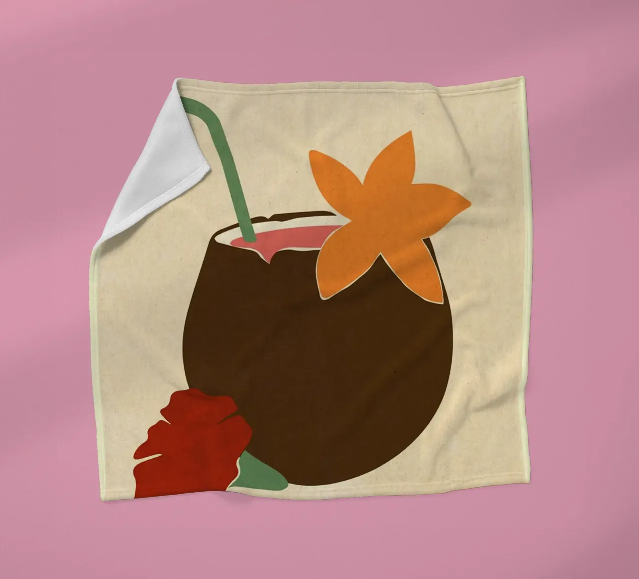 Coconut Drink fleece blanket by E Cannon