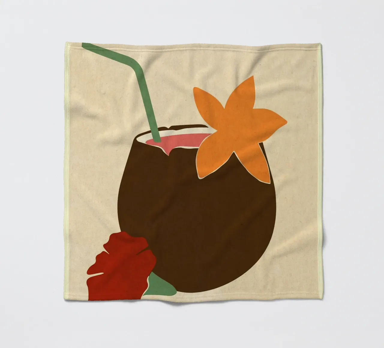 Coconut Drink fleece blanket by E Cannon