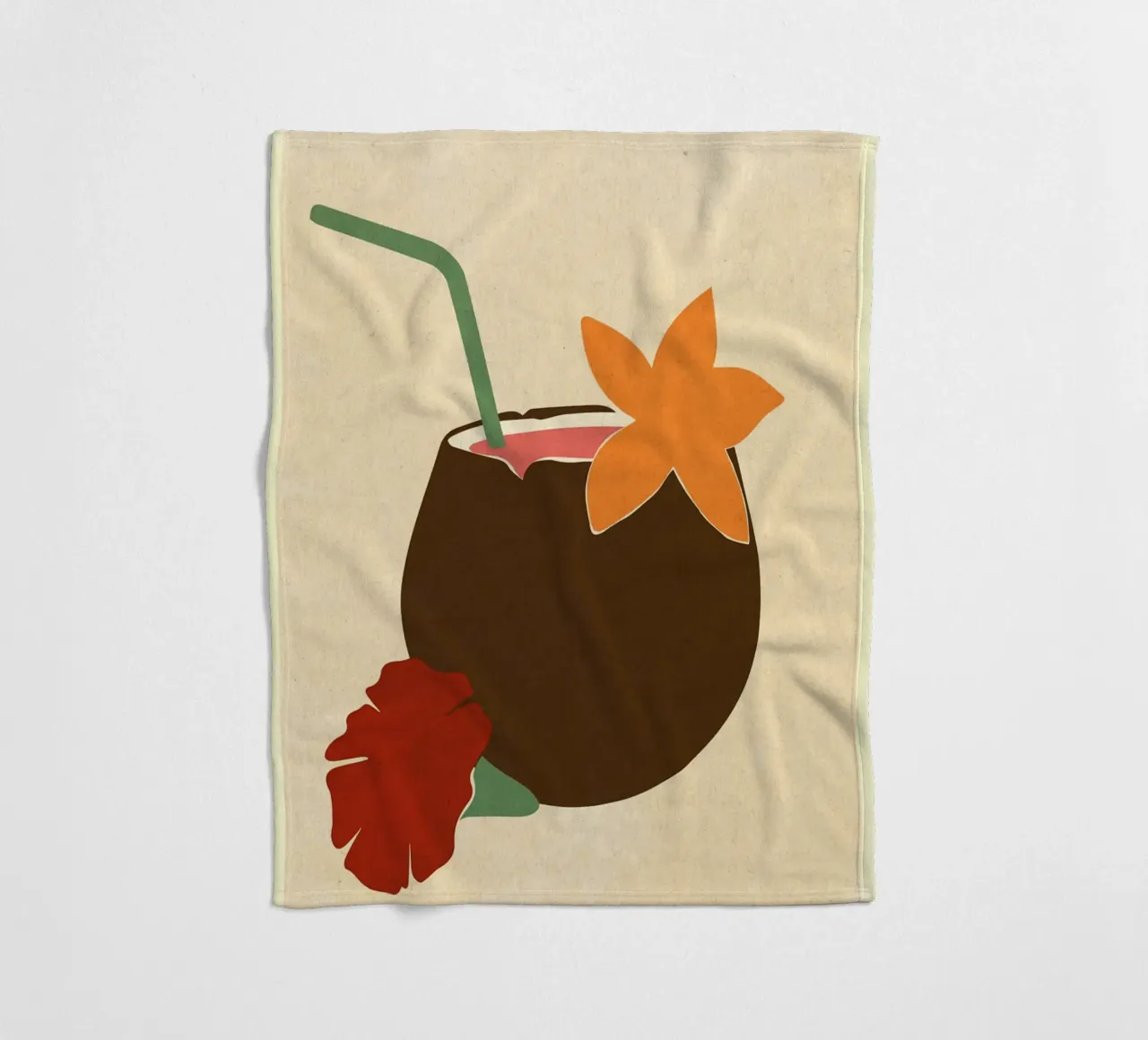 Coconut Drink fleece blanket by E Cannon