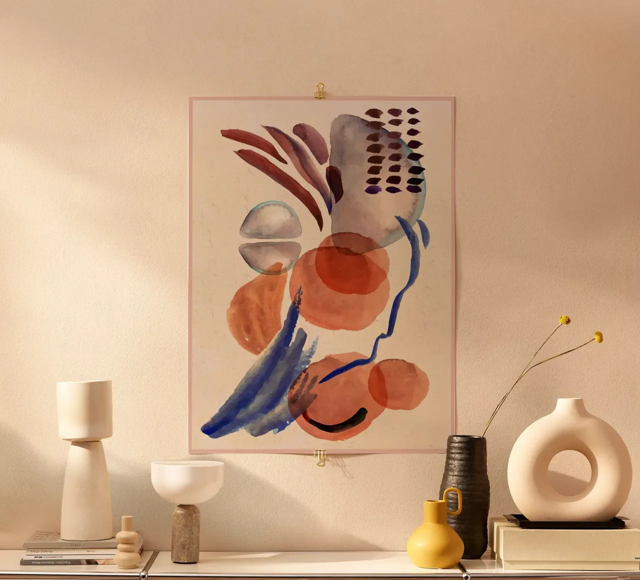 Contemporary Art poster with plastic frame by E Cannon