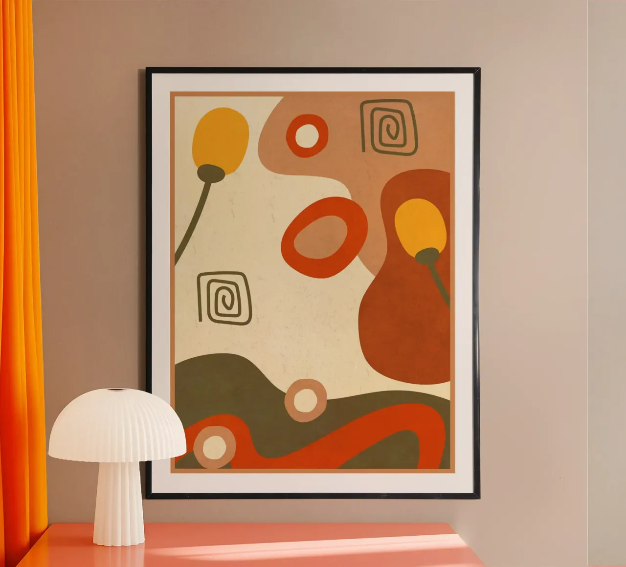 Hedendaagse kunstWerk poster met kunststof frame van E Cannon