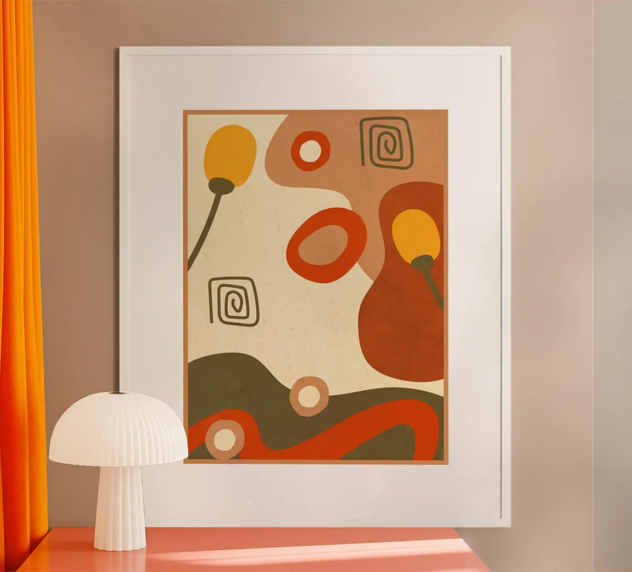 Hedendaagse kunstWerk poster met kunststof frame van E Cannon